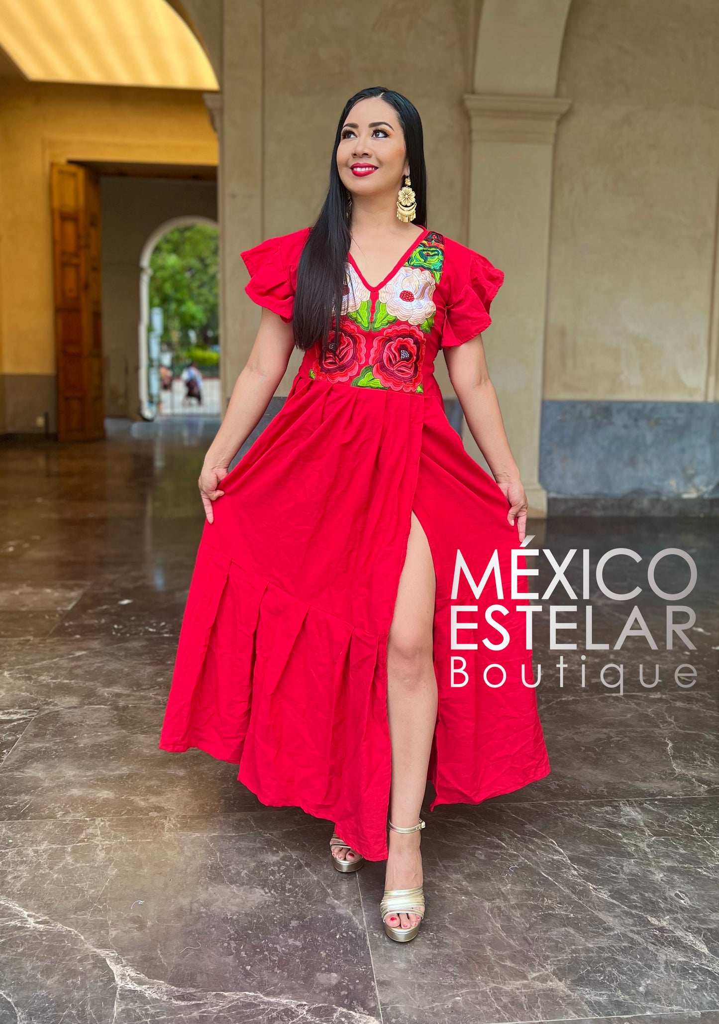 MAXIVESTIDO TRICOLOR VICTORIA LIQUIDACIÓN