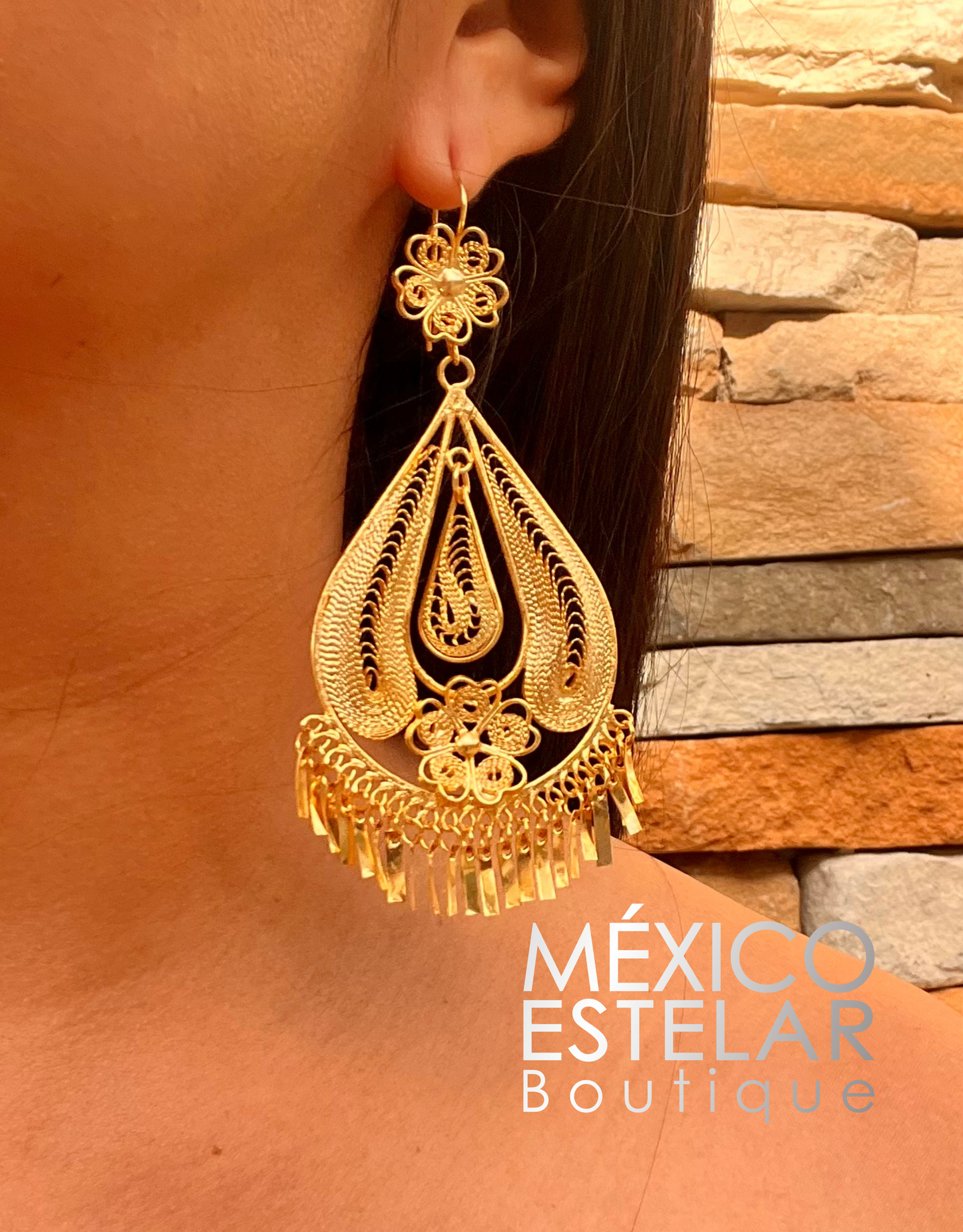 Aretes Pera/ Filigrana