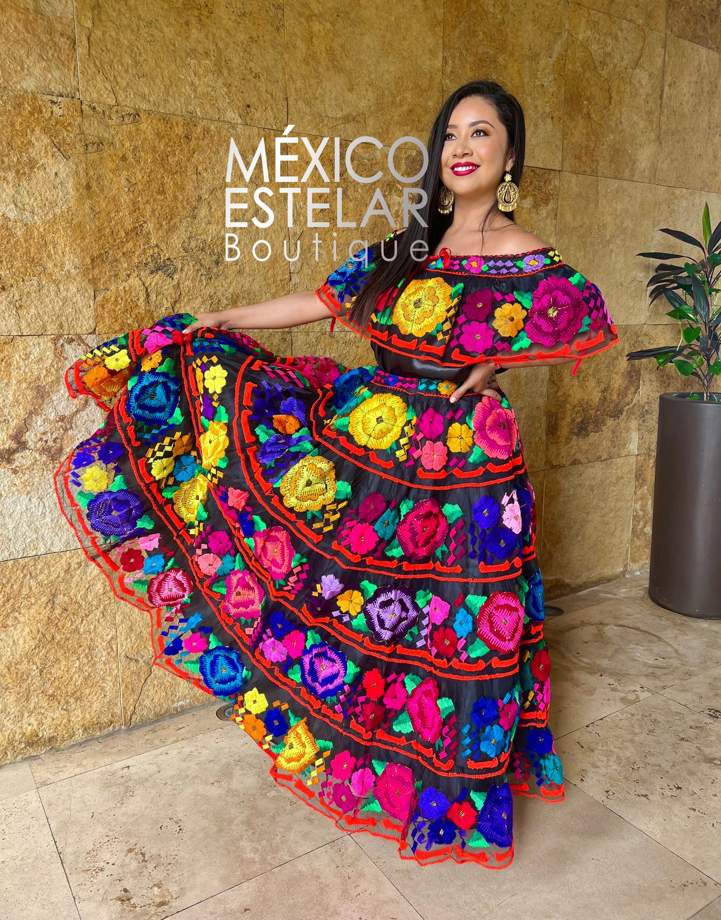 Traje Musa Mexicana Negro