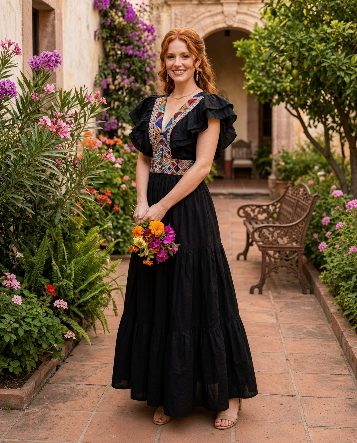 VESTIDO FLAMENCO ROMBOS