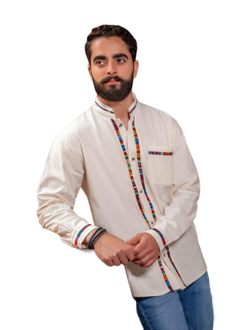 Guayabera Aplicación Manga Larga