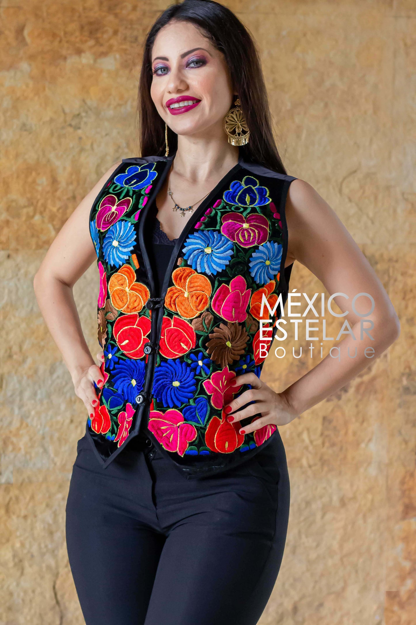 Chalecos Bordado Floral
