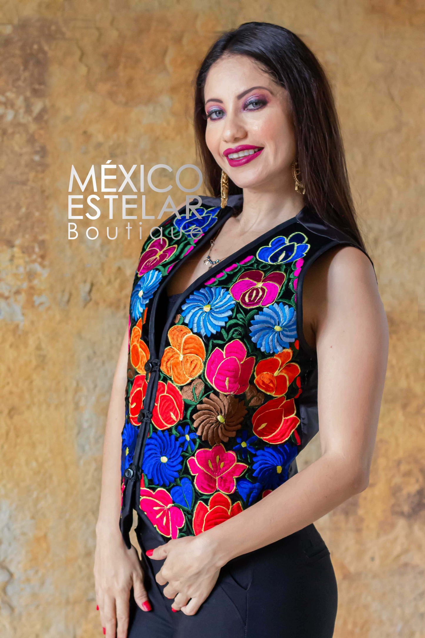 Chalecos Bordado Floral