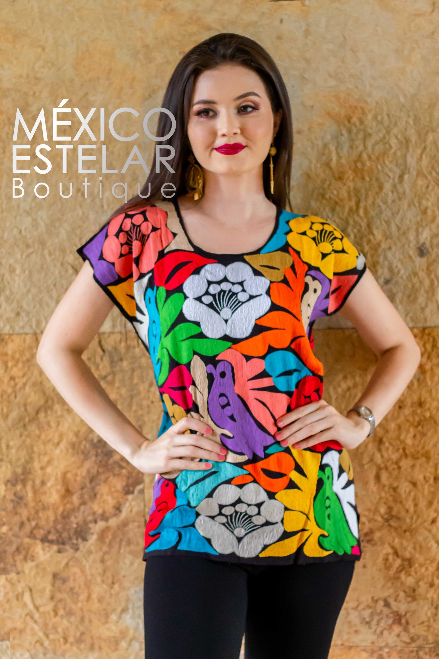 Huipil Jalapa Bordado Ambos Lados Multicolor