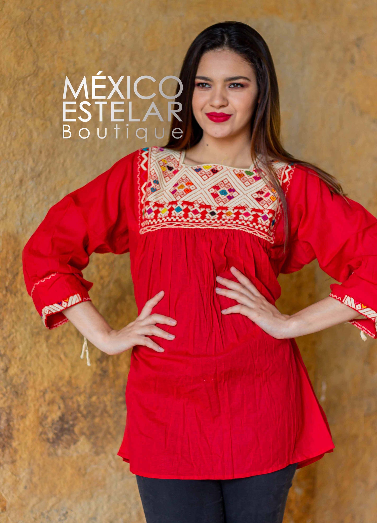 Blusón San Andrés Bordado a Mano