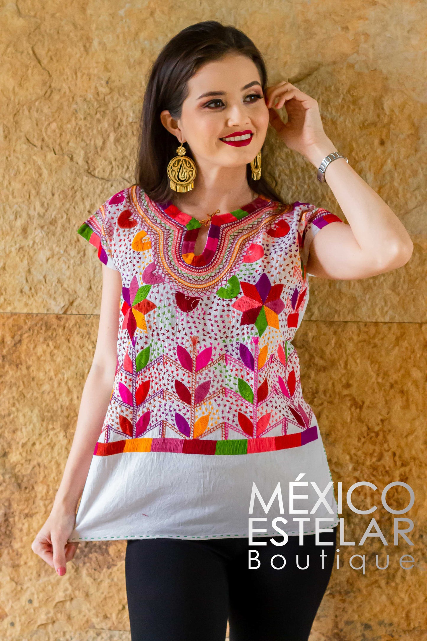 Blusa Milpa / Mazorca Bordada a Mano