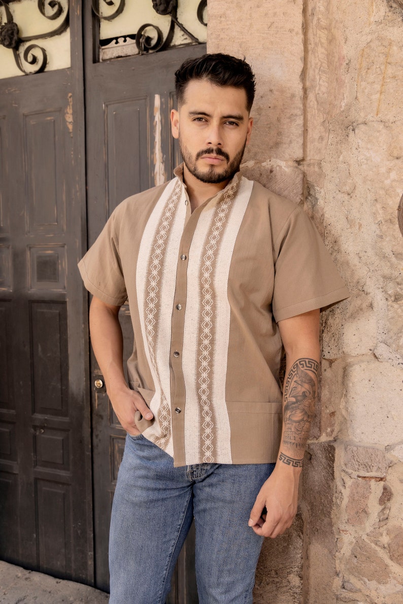 Guayabera Riel Manga Corta