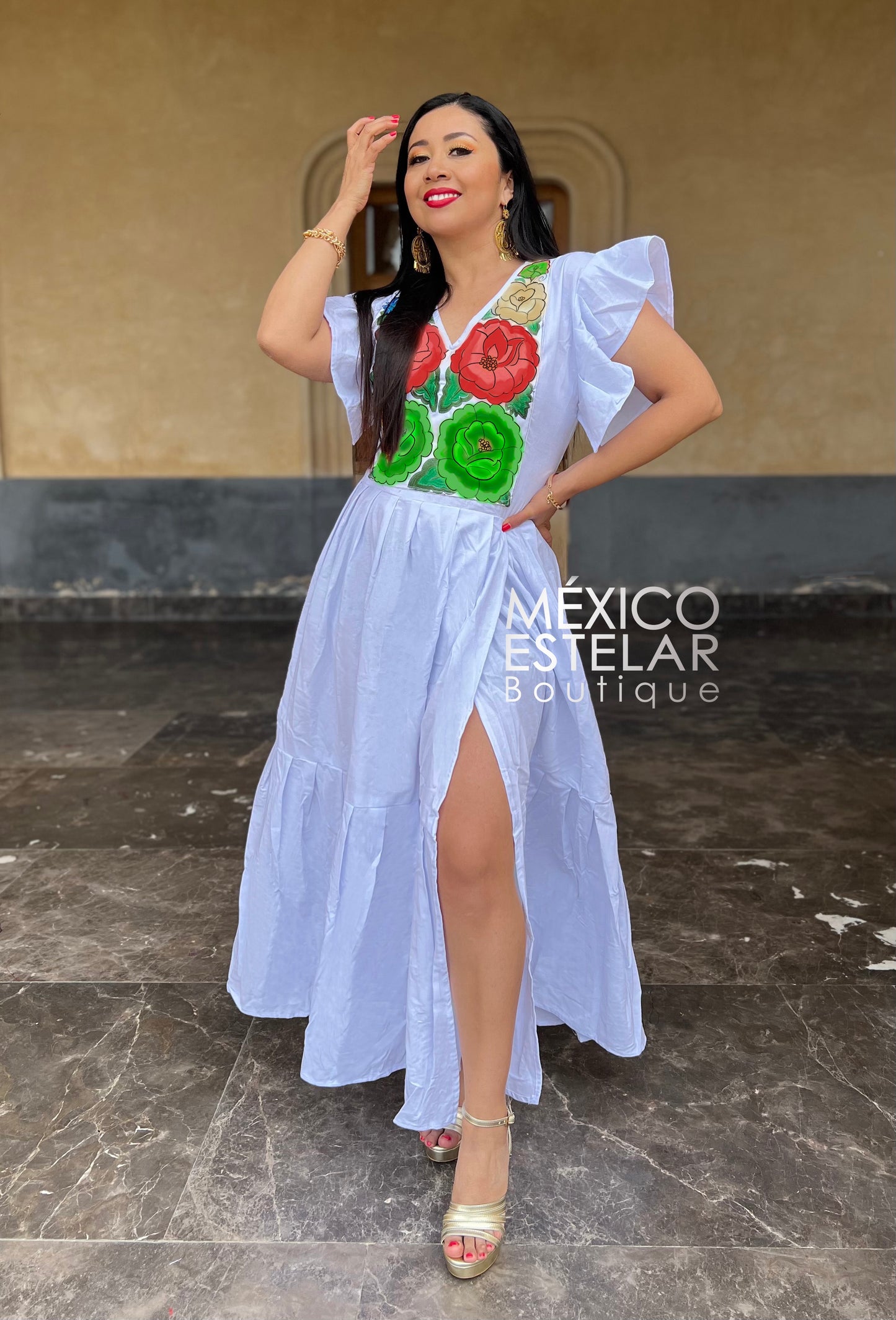 MAXIVESTIDO TRICOLOR VICTORIA LIQUIDACIÓN