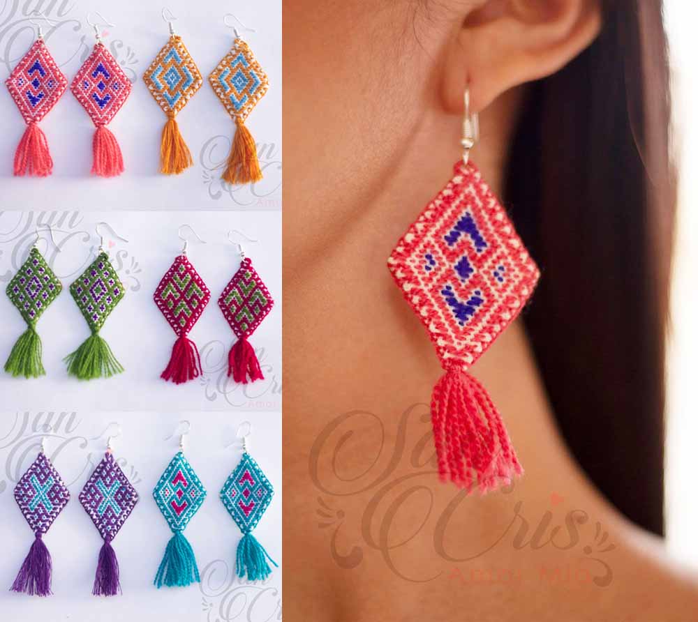 Docena de Aretes Chenalhó/ Hecho a Mano