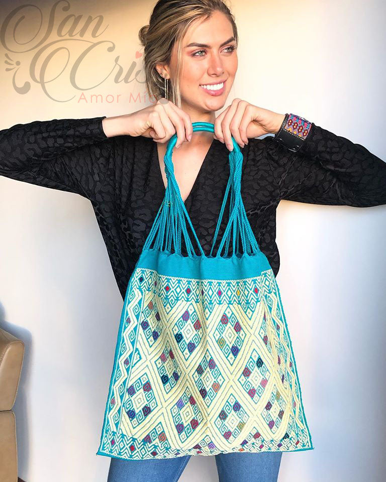 Bolsa / Morral Larrainzar / Brocado Relleno / Telar de Cintura