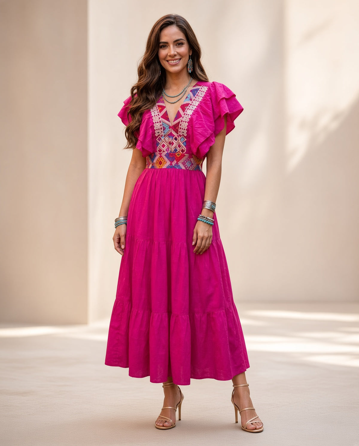 VESTIDO FLAMENCO ROMBOS