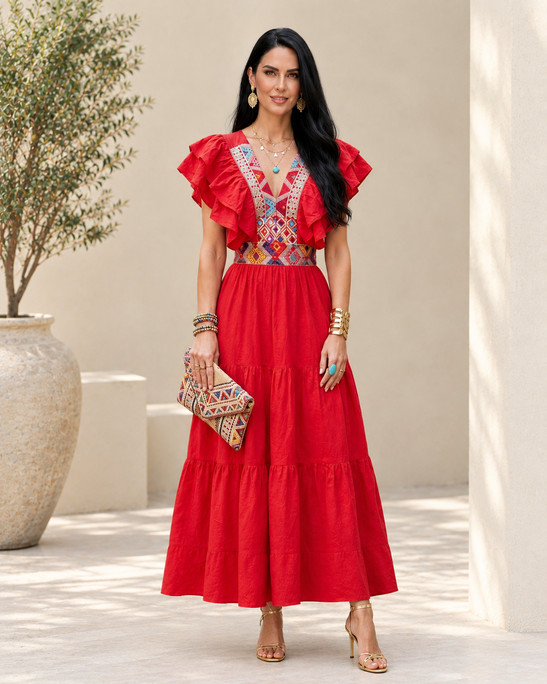 VESTIDO FLAMENCO ROMBOS