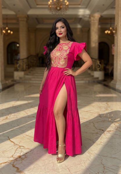 MAXIVESTIDO  ITZAÉ ROCOCÓ