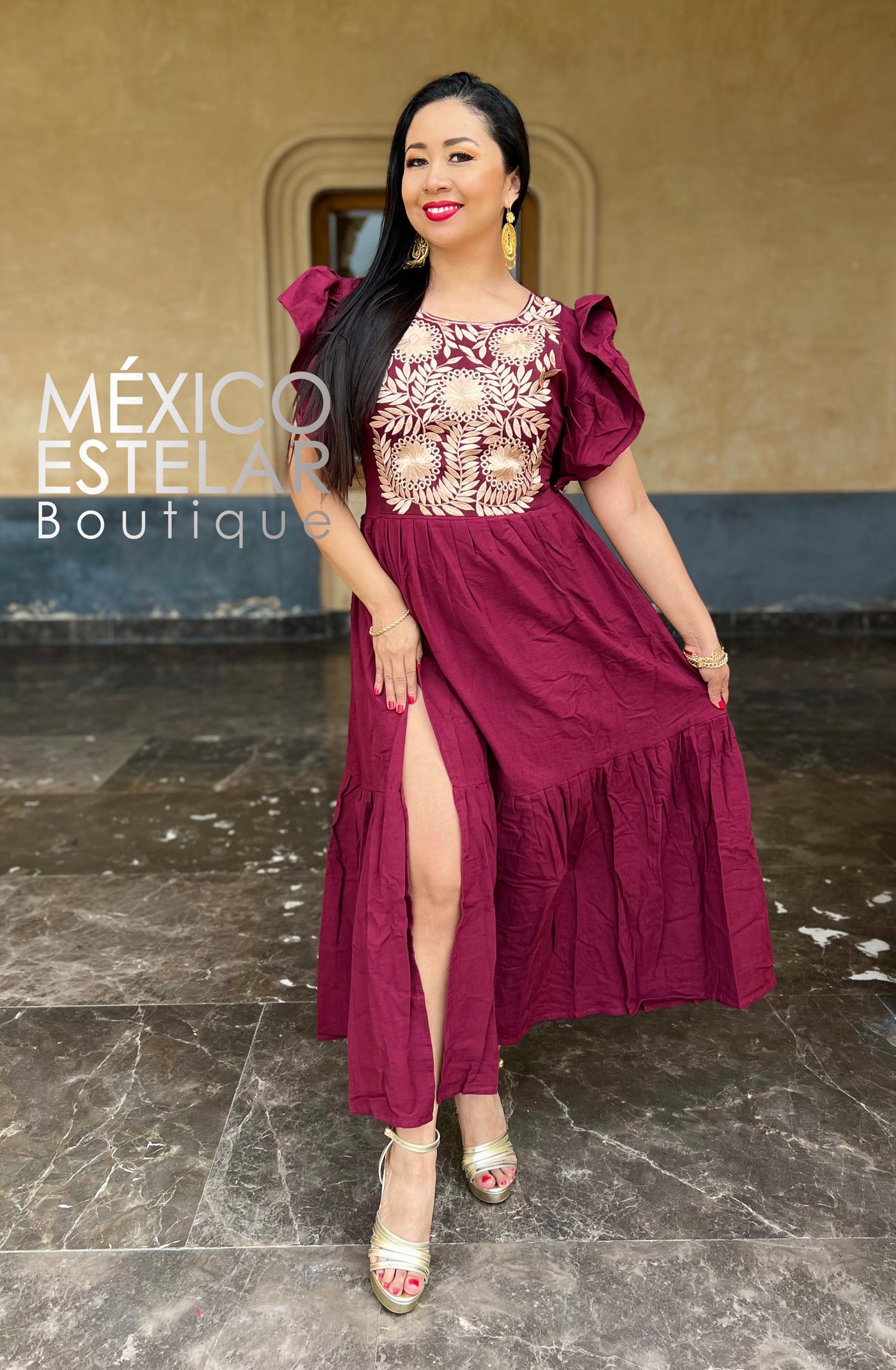 MAXIVESTIDO  ITZAÉ ROCOCÓ
