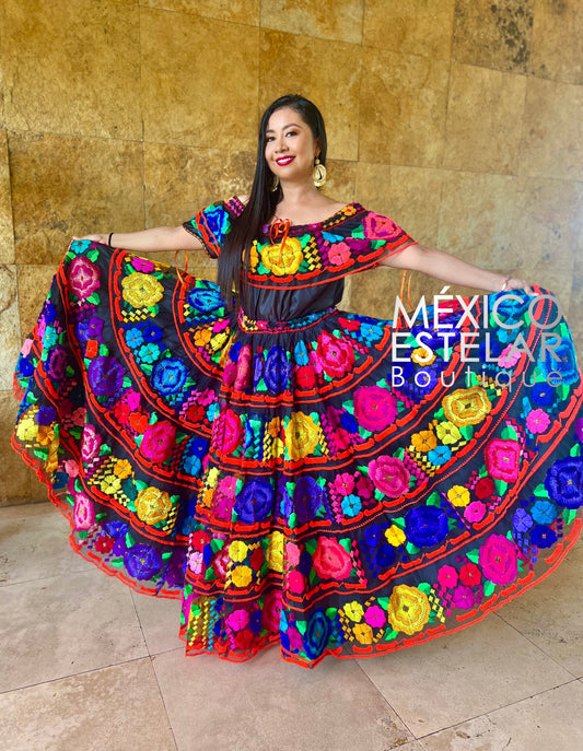 Traje Musa DOBLE VUELO ANARANJADA