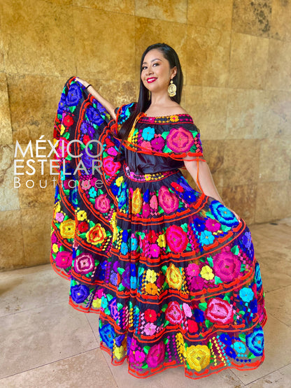 Traje Musa DOBLE VUELO ANARANJADA