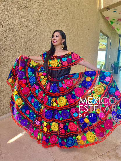 Traje Musa DOBLE VUELO ANARANJADA