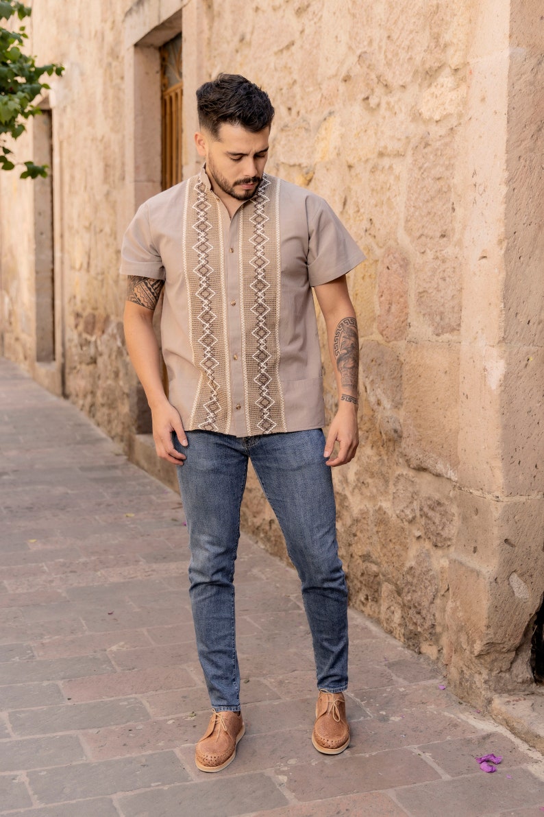 Guayabera Rombo Manga Corta