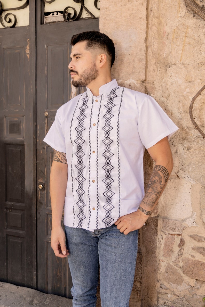 Guayabera Rombo Manga Corta