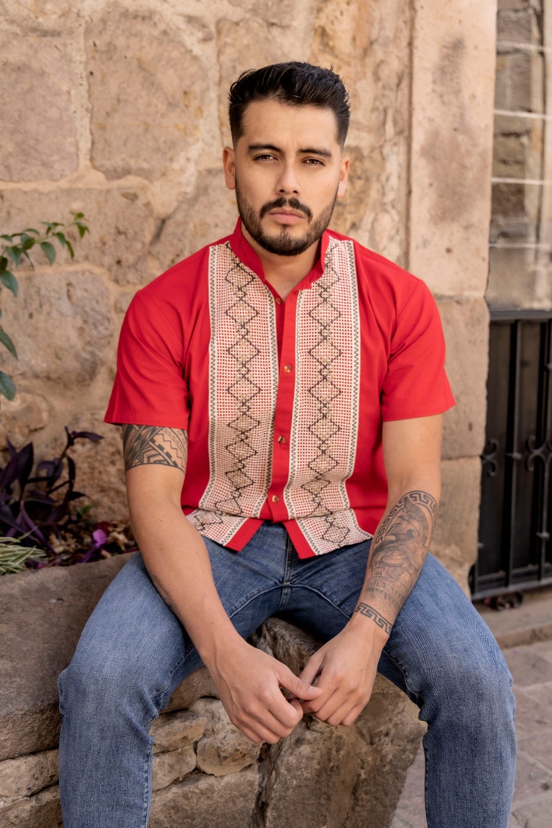 Guayabera Rombo Manga Corta