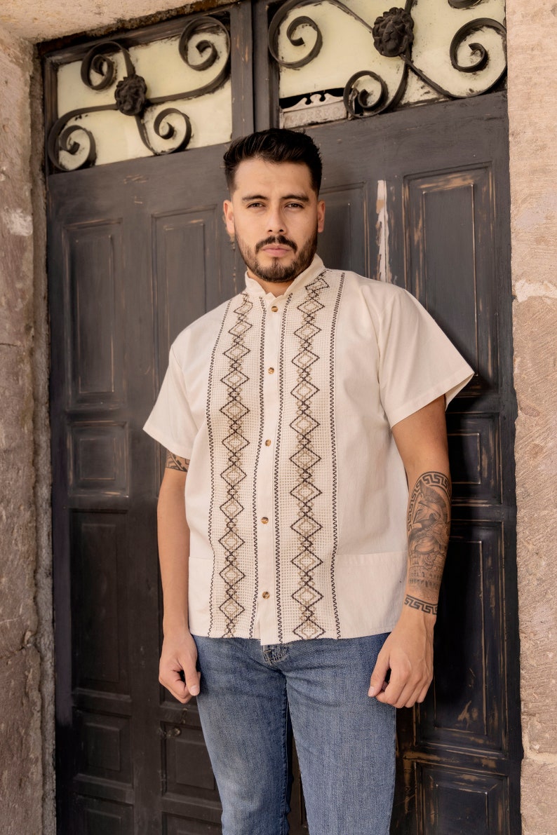 Guayabera Rombo Manga Corta