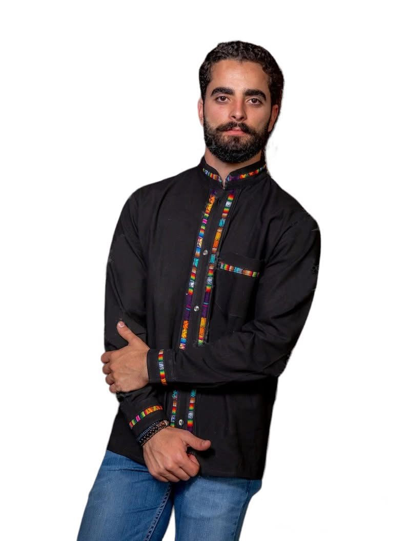 Guayabera Aplicación Manga Larga
