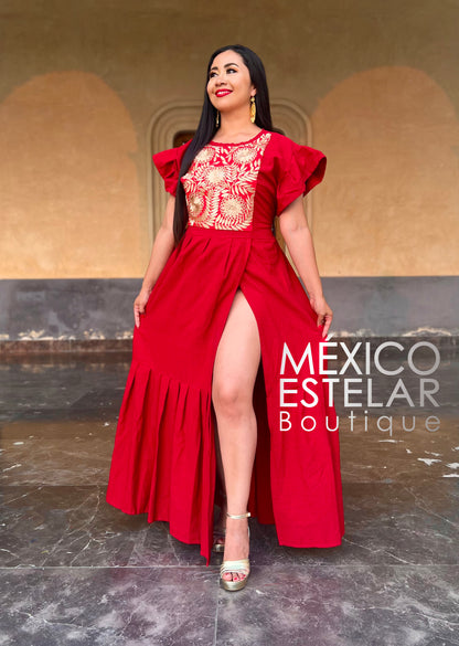 MAXIVESTIDO  ITZAÉ ROCOCÓ