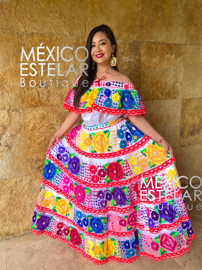 Traje Chiapas Corzo Blanco