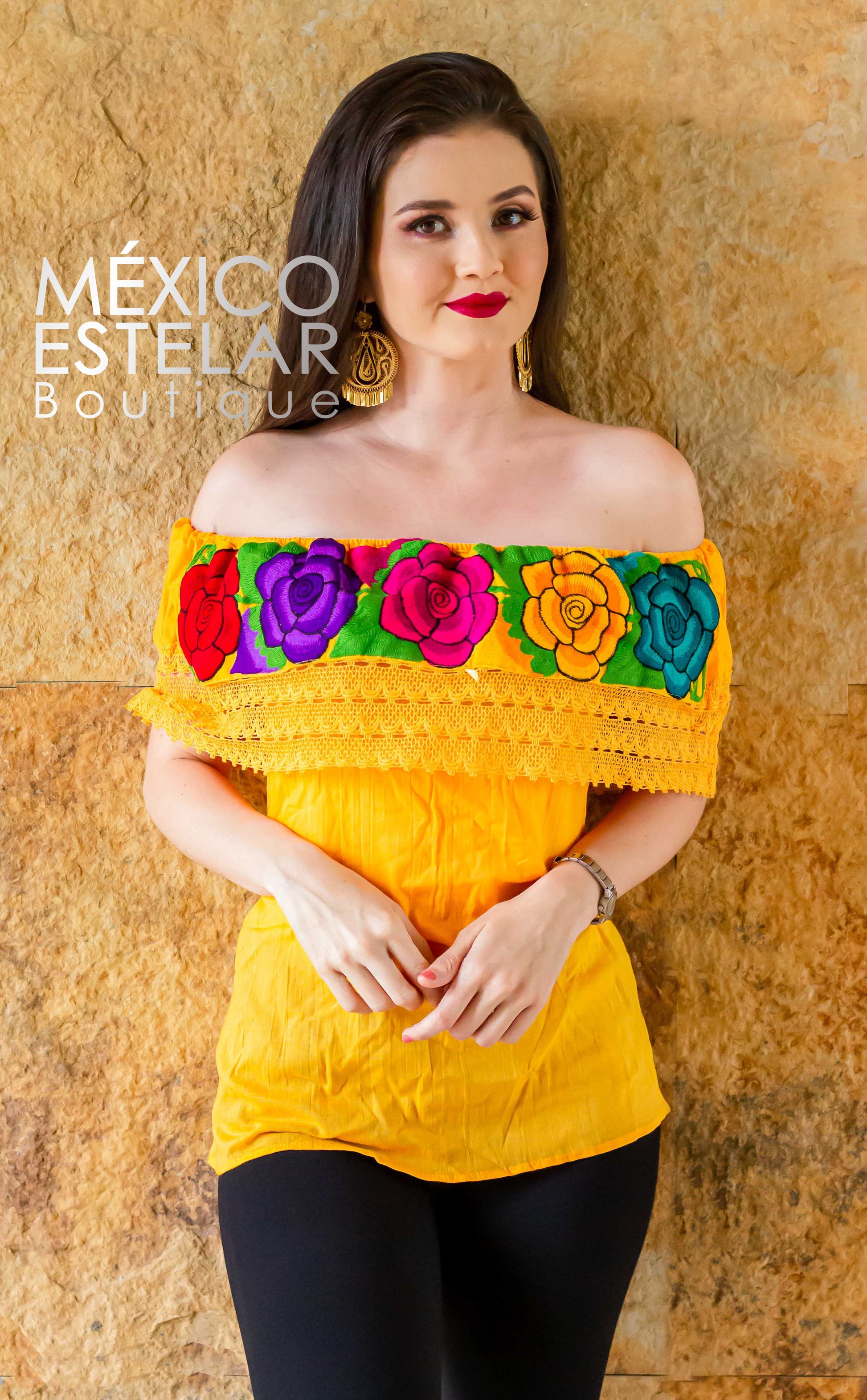 Blusa Campesina Bordada – MEXICO ESTELAR