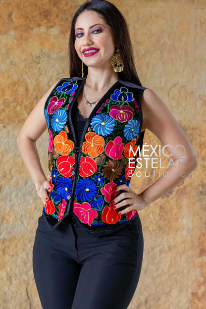 Chalecos Bordado Floral